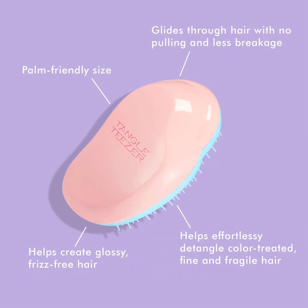 Tangle Teezer Original Detangler Brush – Ideal for Fine, Fragile, and Color-Treated Hair (Dry & Wet Use)